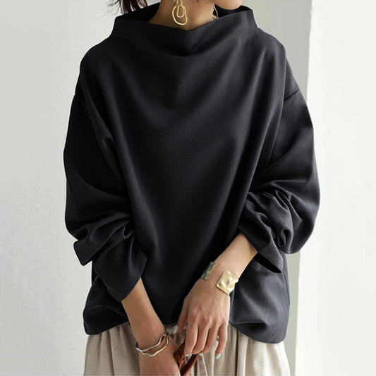 Hellen - High-Neck Casual Top