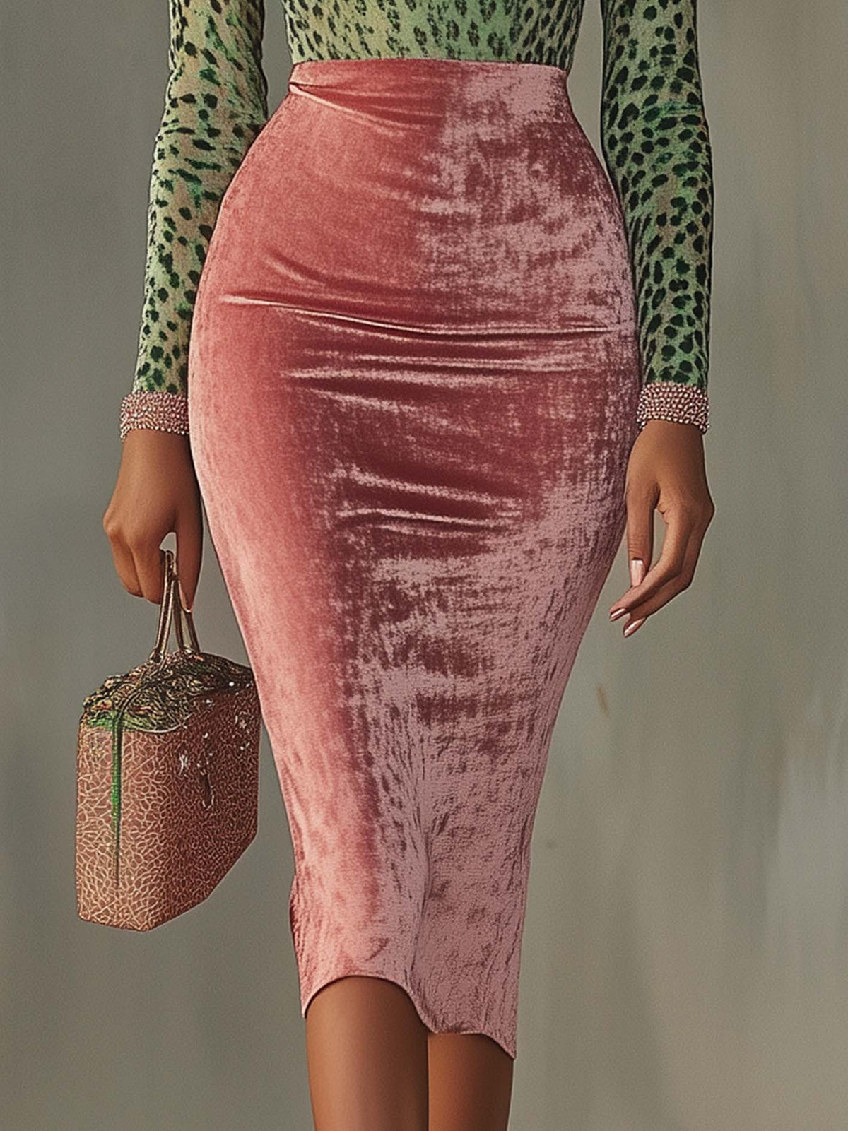 Amy - Pink Velvet Dress