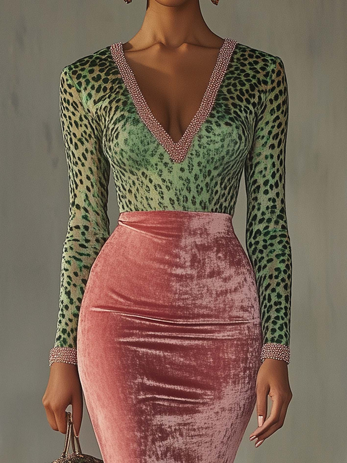 Amy - Pink Velvet  Dress