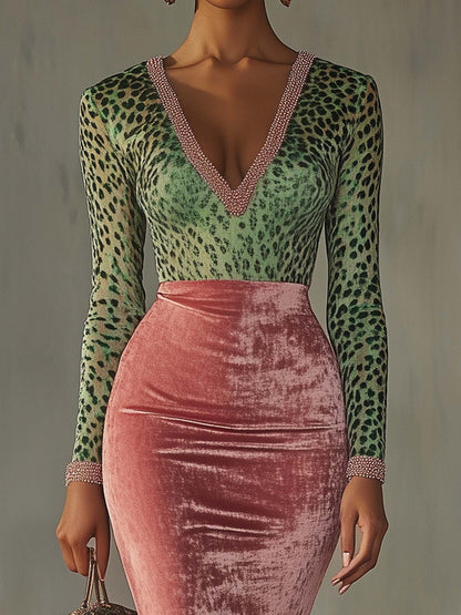 Amy - Pink Velvet  Dress