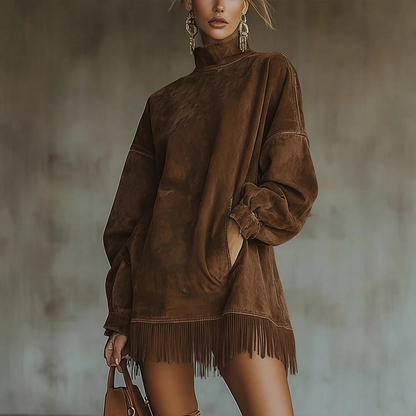 Olive - Turtleneck Dress