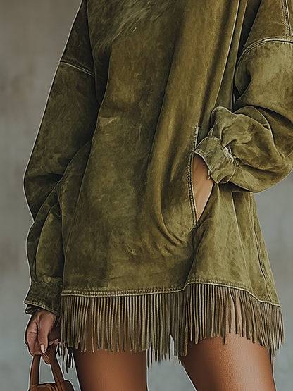 Olive - Turtleneck Dress